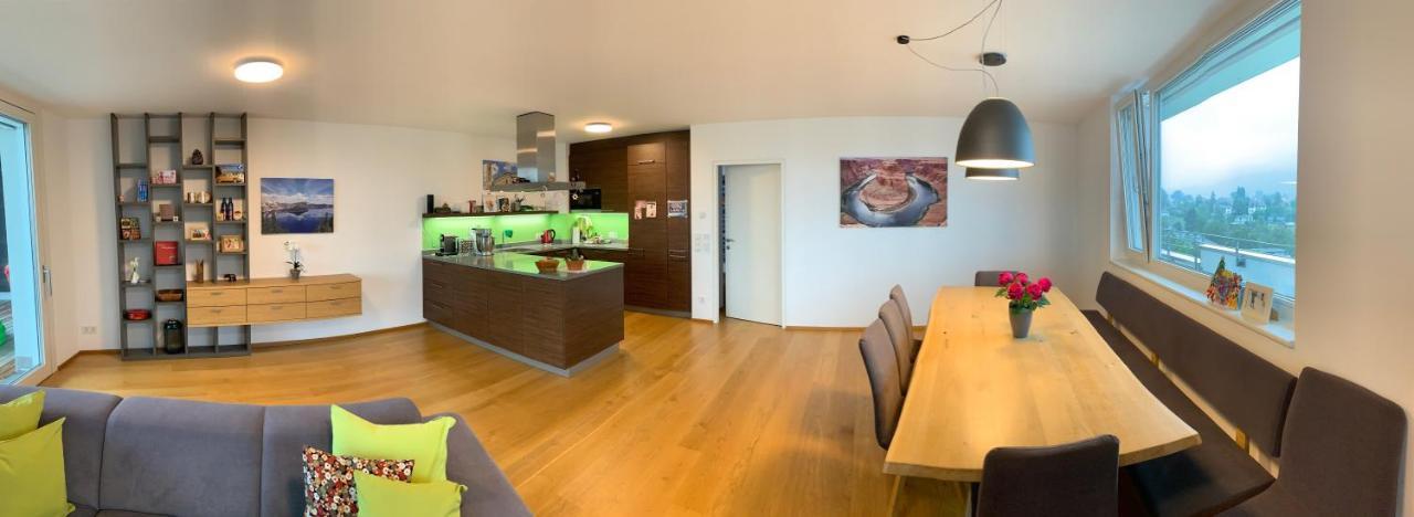 Luxus Penthouse Bregenz Feldmoos Mit Whirlpool & Riesen Terrasse, Nahe Festspiele Apartment Exterior photo